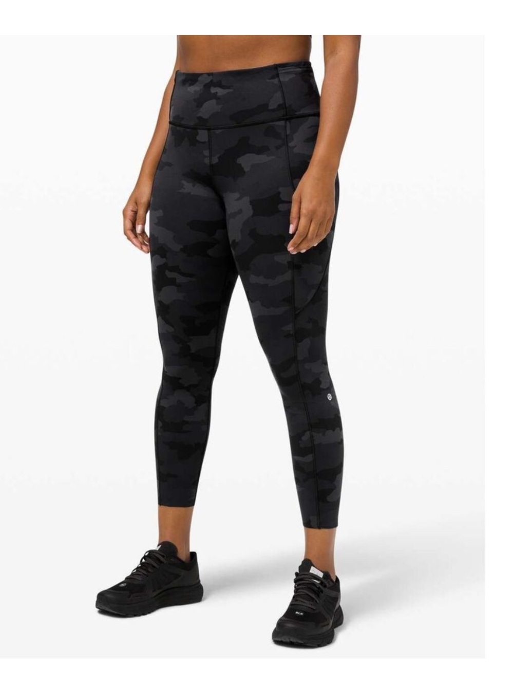 Lululemon Fast/ Free Tight ll 25" Non Reflective Nulux Camo Deep Coal 10